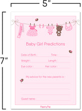 30 Baby Shower Prediction and Advice Cards for the Baby Girl