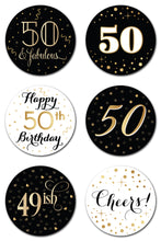 50th Birthday Stickers (Pack of 324) - Birthday Party Labels Favor Decorations Supplies - Men or Women