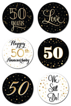50th Wedding Anniversary Stickers (Pack of 324) - Party Labels Favor Decorations Supplies