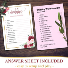 Bridal Shower Games - Set of 5 Activities for 25 Guests - Double Sided Cards - Wedding Shower Games - Rose Gold