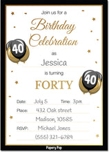 40 Year Old Birthday Invitations with Envelopes (30 Count)