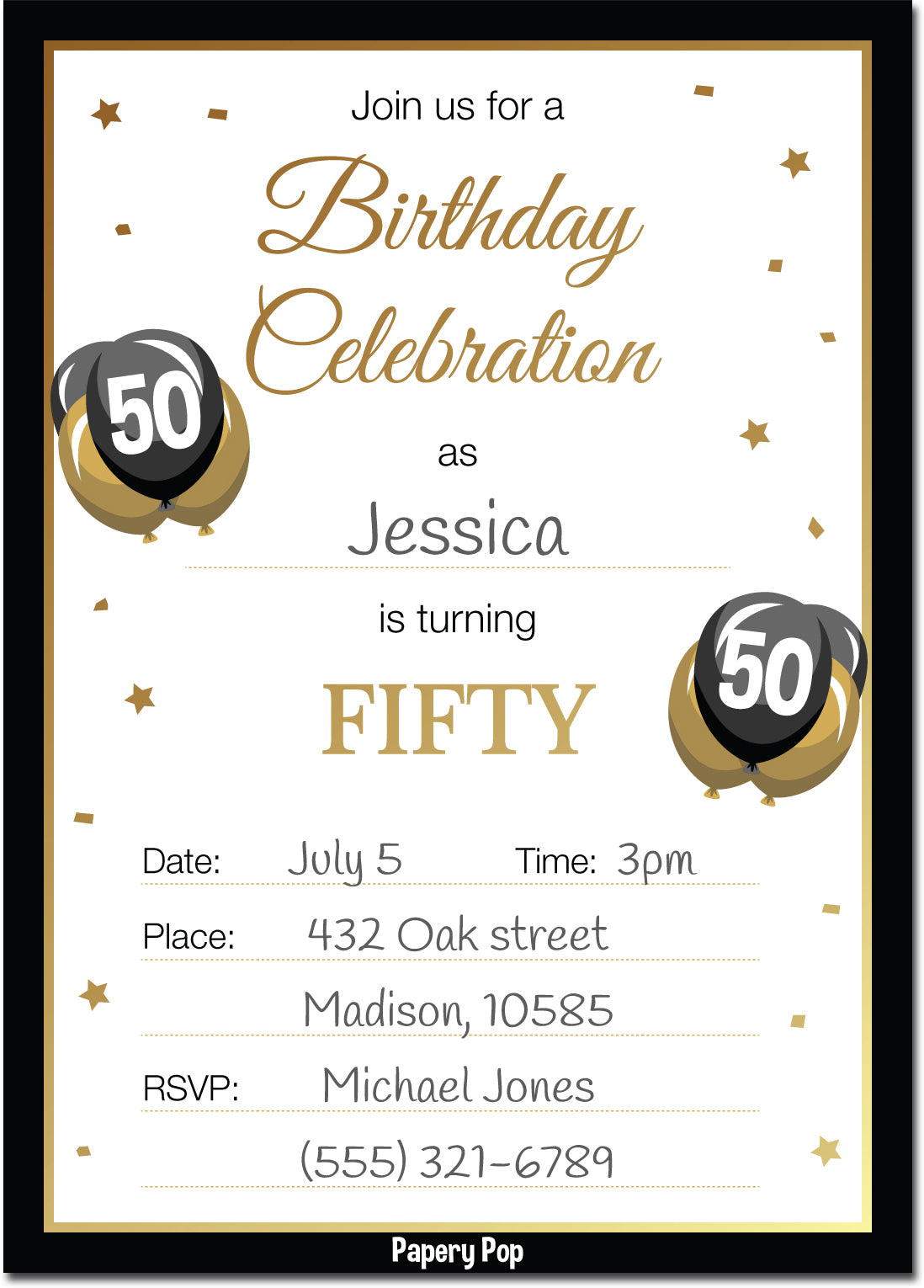 funny 50th birthday invitation templates