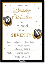 70 Year Old Birthday Invitations with Envelopes (30 Count)