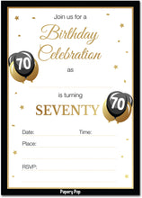 70 Year Old Birthday Invitations with Envelopes (30 Count)