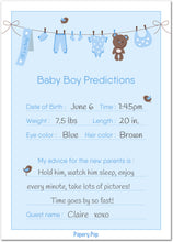 30 Baby Shower Prediction and Advice Cards for the Baby Boy