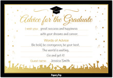 Graduation Advice Cards for The Graduate (50 Pack) - Graduation Party Games Ideas Activities Supplies - Grad Celebration - High School or College
