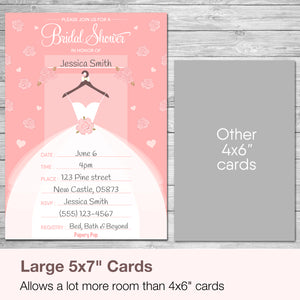 30 Bridal Shower Invitations with Envelopes - Wedding Shower Invitations - Pink