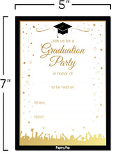 30 Graduation Party Invitations with Envelopes - Grad Celebration Announcement Cards