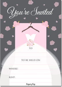 30 Invitations with Envelopes - Any Occasions - Bridal Shower, Wedding Shower, Bachelorette Party