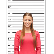 Mugshot Backdrop - Photo Booth Props Height Chart Poster - Mug Shots Prison Police Lineup - 24 by 48 Inch