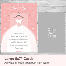 30 Bridal Shower Thank You Cards with Envelopes - Wedding Shower Thank You Cards - Pink